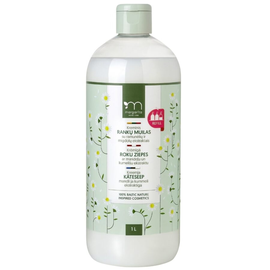 MARGARITA Creamy hand soap with chamomile and almond extracts REFILL 1L