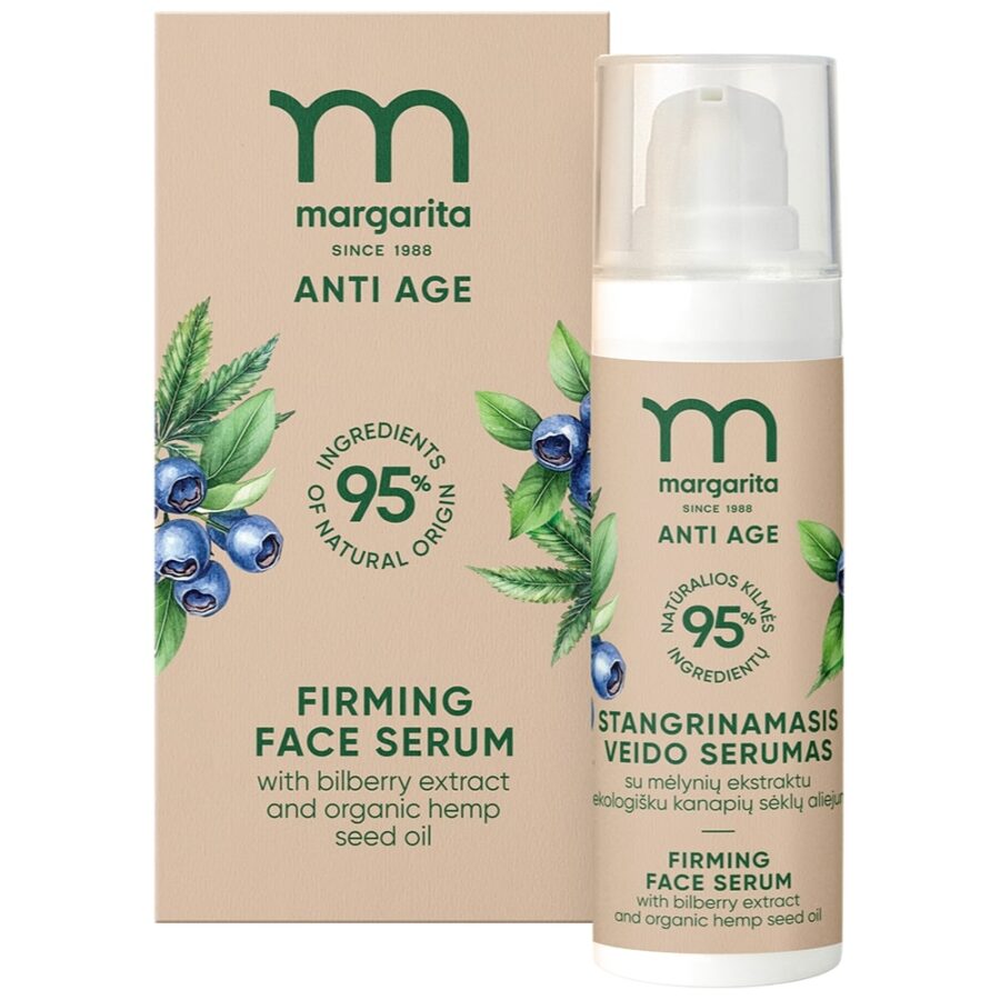 MARGARITA ANTI AGE Restorative serum with bilberry extract and hemp seed oil 30ml