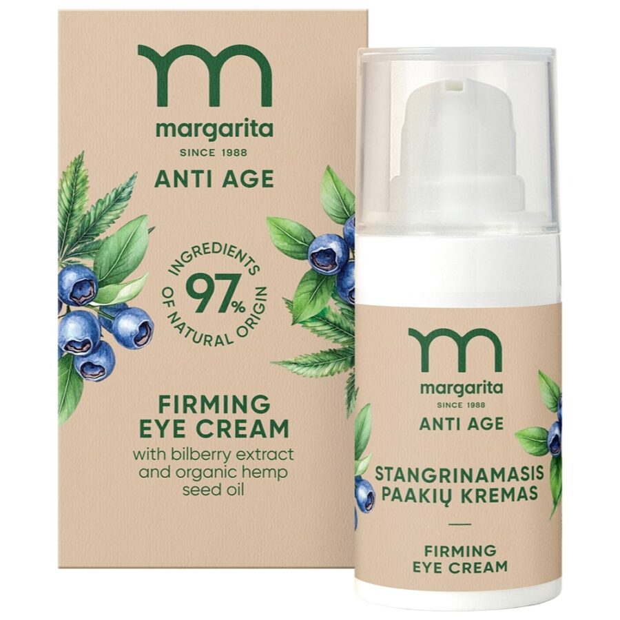 MARGARITA ANTI AGE Firming eye cream with bilberry extract and hemp seed oil 15ml