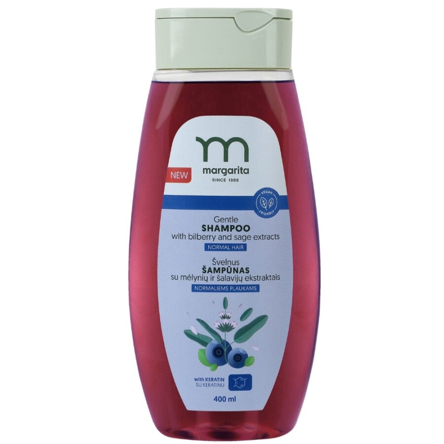 MARGARITA Švelnus šampūnas su mėlynių ir šalavijų ekstraktais 400ml