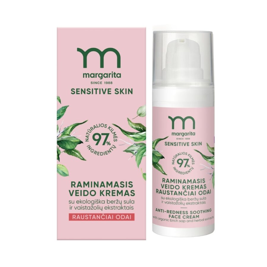 MARGARITA SENSITIVE SKIN soothing face cream with organic birch sap and herbal extracts 50 ml
