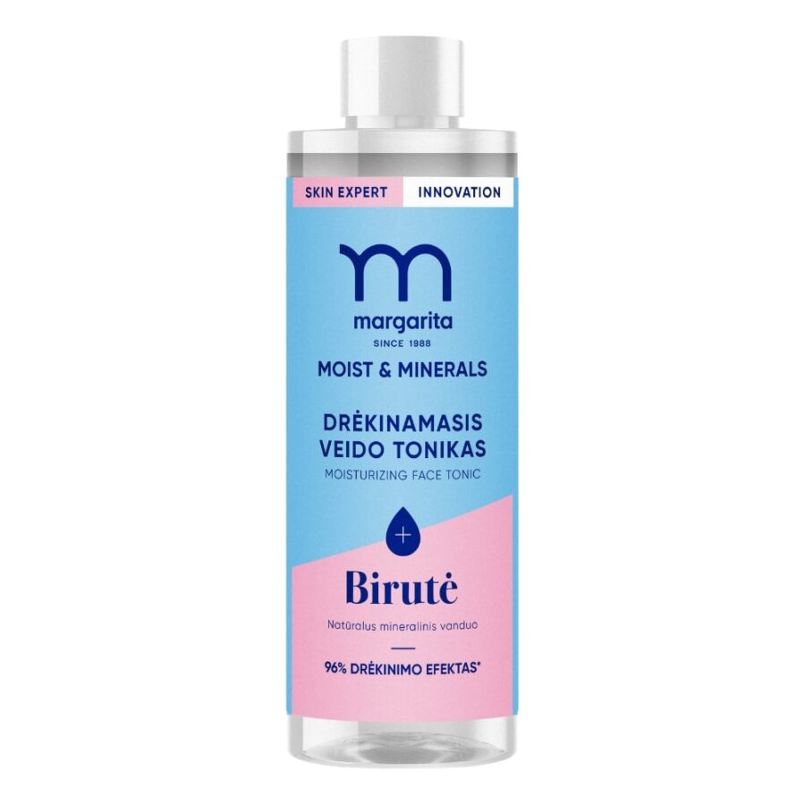 MARGARITA MOIST & MINERALS drėkinamasis veido tonikas su mineraliniu vandeniu „Birutė“ 200 ml
