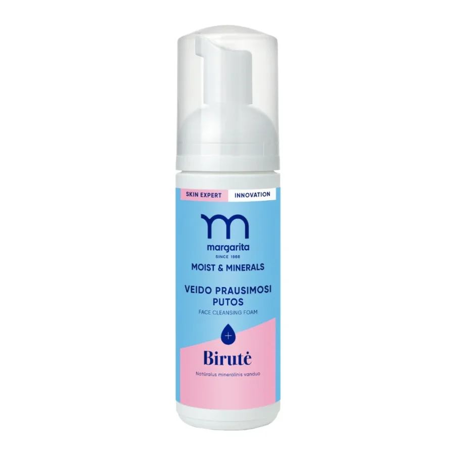MARGARITA MOIST & MINERALS face cleansing foam with mineral water "Birute" 150 ml