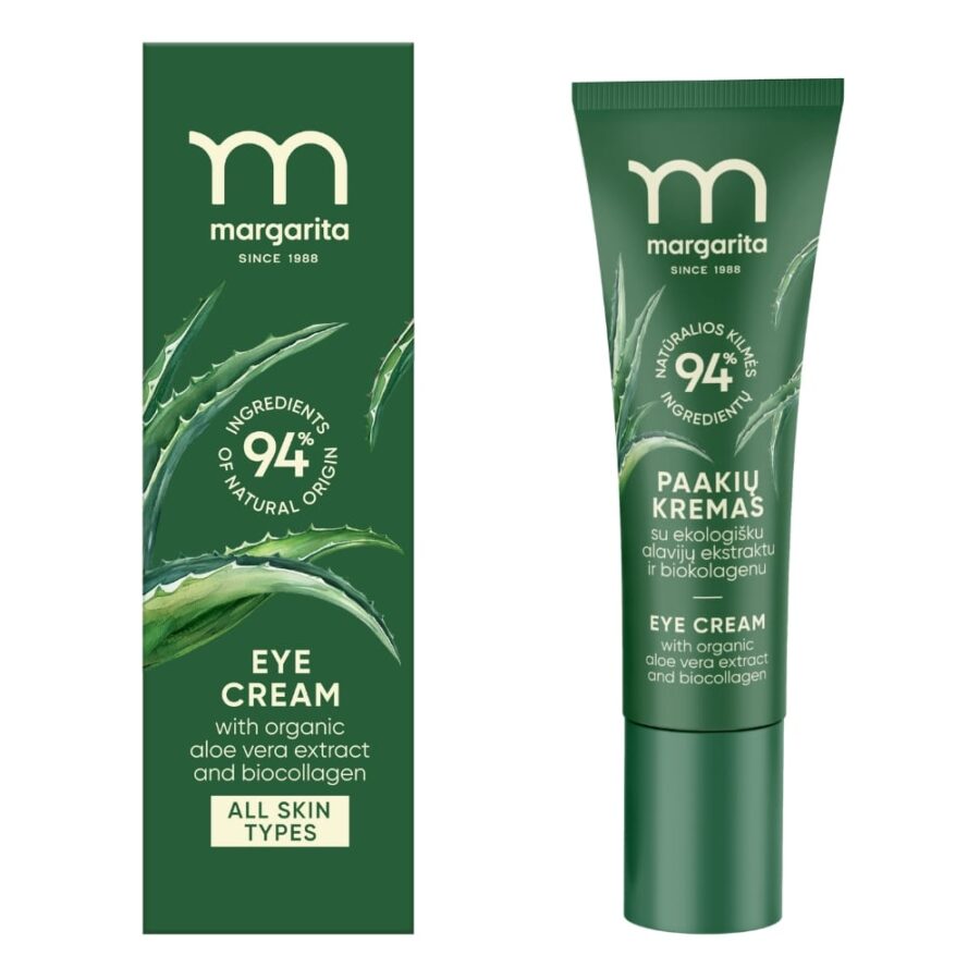 MARGARITA eye cream with organic aloe vera extract and biocollagen 15 ml
