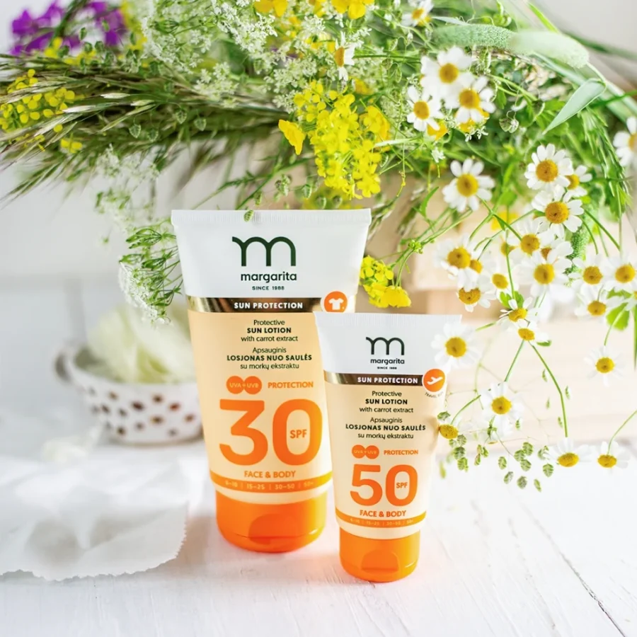 MARGARITA Apsauginis losjonas nuo saulės su morkų ekstraktu SPF30, 150 ml - Image 2