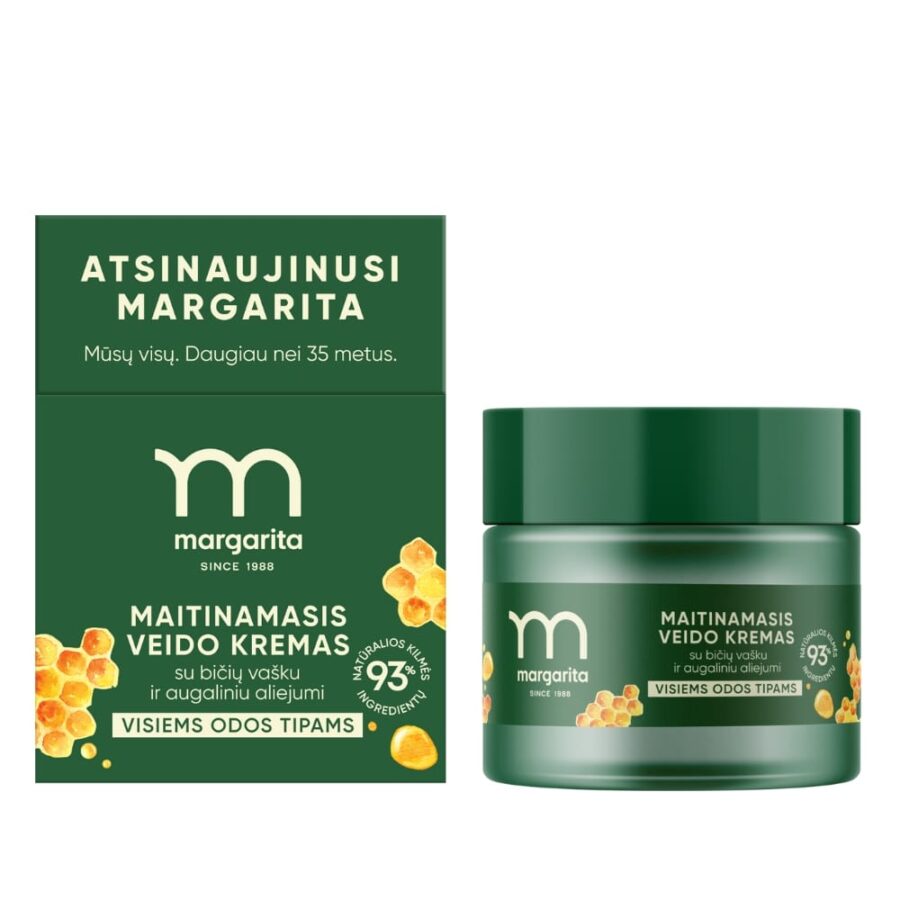 MARGARITA maitinamasis veido kremas su bičių vašku ir augaliniu aliejumi 50 ml