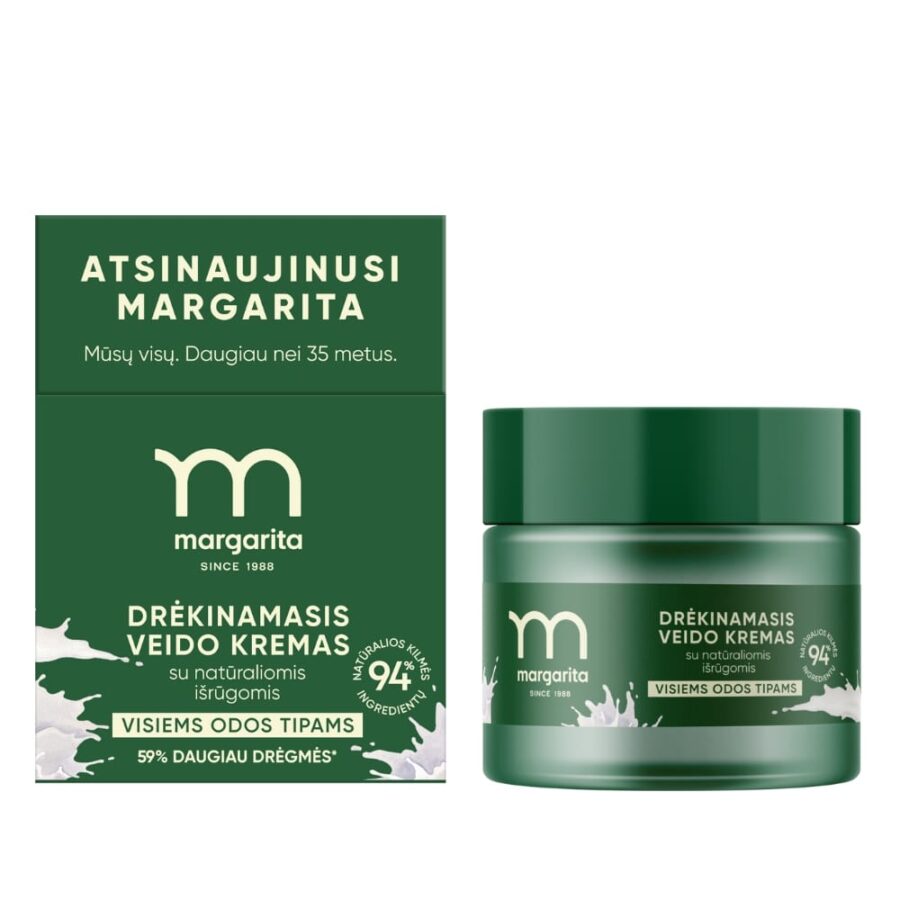 MARGARITA drėkinamasis veido kremas su natūraliomis išrūgomis 50 ml