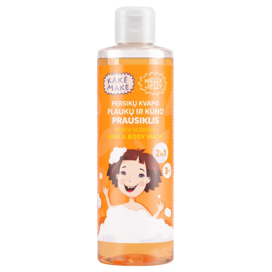 MARGARITA KAKĖ MAKĖ 2IN1 Persikų kvapo plaukų ir kūno prausiklis 250 ml